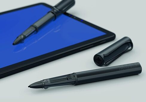 أداة الكتابة الرقمية Lamy AL-star Black EMR Stylus POM باللون الأسود مصنوعة من الألومنيوم، أسود غير لامع - مع محيط طرف دائري للأسطح غير اللامعة (القماش) in Saudi Arabia