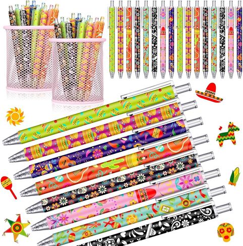 Leinuosen 72 جهاز كمبيوتر شخصى Cinco De Mayo Pen Cinco De Mayo Party Favors Mexican Fiesta Pens Bulk Fiesta Party Favors for Pinata الحشو Goodie Bag Stuffers الفصول الدراسية المكافآت Cinco De Mayo Party Favors in Saudi Arabia