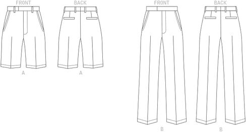 Vogue Men's Shorts and Pants Sewing Pattern Kit, Design Code V1896, Sizes 40-42-44-46 in Saudi Arabia
