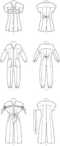 طقم أنماط خياطة بدلة رومبير وبذلة M8154ZZ من Misses's M8154ZZ، رمز التصميم M8154، مقاسات L-XXL in Kuwait