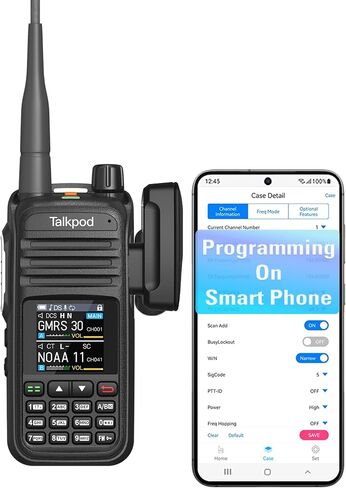 A36plus 8W GMRS Two Way Radio with TBB02 Wireless Programming Adapter, Upgrade 3200mAh Type-C Rechargeable Battery, NA-771 Antenna, 999 Channels, Airband, Long Range Dual Band Radio (Green) in Saudi Arabia