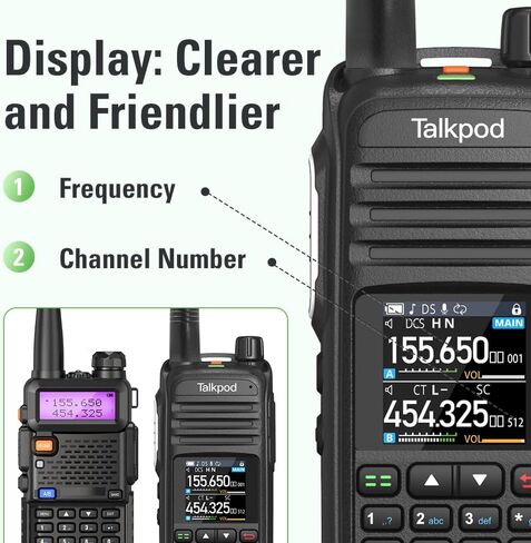 A36plus 8W GMRS Two Way Radio with TBB02 Wireless Programming Adapter, Upgrade 3200mAh Type-C Rechargeable Battery, NA-771 Antenna, 999 Channels, Airband, Long Range Dual Band Radio (Green) in Saudi Arabia