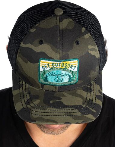 Funky Junque Trucker Hat Men & Women Baseball Cap Snapback Outdoor Patch Mesh Back Adjustable Fit Retro Breathable in Saudi Arabia