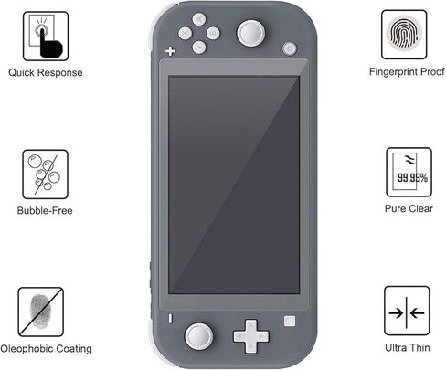 [2 Pack] Screen Protector for Nintendo Switch Lite,Tempered Glass Compatible with Nintendo Switch Lite 5.5-inch 2019 in Kuwait