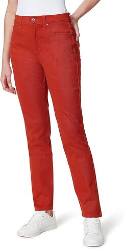 Gloria Vanderbilt Women's Plus Size Amanda Classic High Rise Tapered Jean, Terracotta in Kuwait