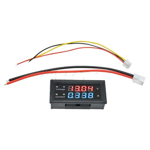 1 Pcs 0.28" Digital Voltmeter Ammeter DC 0-100V 10A Voltage Current Meter Gauge 4-Digit LED Display in Kuwait