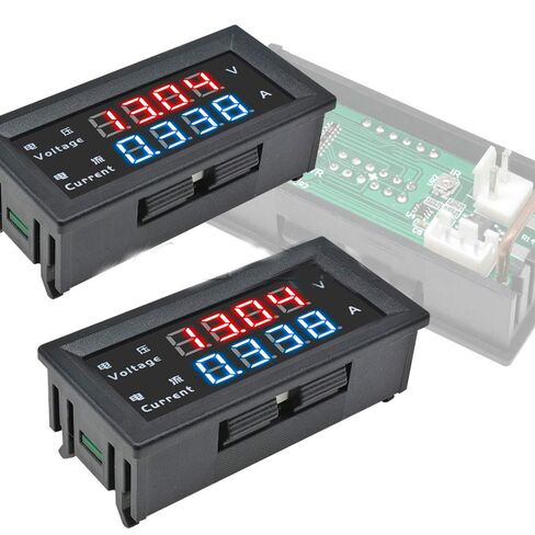 1 Pcs 0.28" Digital Voltmeter Ammeter DC 0-100V 10A Voltage Current Meter Gauge 4-Digit LED Display in Kuwait