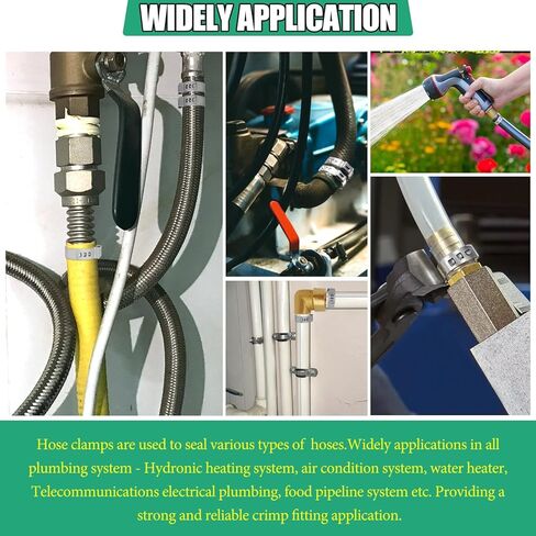 Twidec/50 قطعة 3/4 بوصة PEX Cinch Clamp، حلقات تجعيد Pex من الفولاذ المقاوم للصدأ، مشابك خرطوم أذن واحدة لوصلات تركيب أنابيب Pex N-057-50PCS in Saudi Arabia