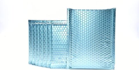 ProLine Matte Metallic Ice Blue Bubble Padded Mailers 8.5x12 Inch Self Seal Padded Envelopes (10) in Saudi Arabia