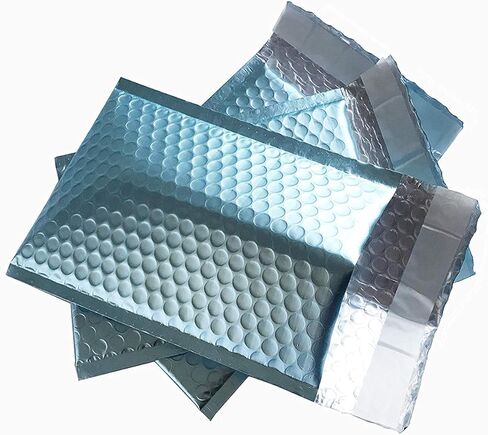 ProLine Matte Metallic Ice Blue Bubble Padded Mailers 8.5x12 Inch Self Seal Padded Envelopes (10) in Saudi Arabia