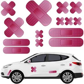 14 PCS Car Bandaid Sticker ، ملصقات مصد وردية للسيارات ، 8.7 بوصة ملصق مصد كبير مضحك ، شارات عملاقة للسيارات لغطاء Cover Dent Cratch ، 7 طراز وردي شارات كبير السيارة in Saudi Arabia