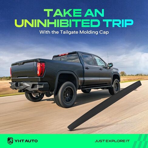 YHTAUTO Tailgate Molding Cap Fit for Toyota Tacoma 2016-2023| Textured Black Rear Upper Side Tailgate Top Cap Protector Molding Trim Cover in Saudi Arabia