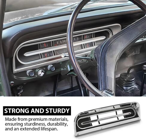 G-PLUS Dash Bezel Trim Compatible with Ford F100 F350 Truck 1967 1968 1969 1970 1971 1972 Chrome Dashboard Cover Panel in Saudi Arabia