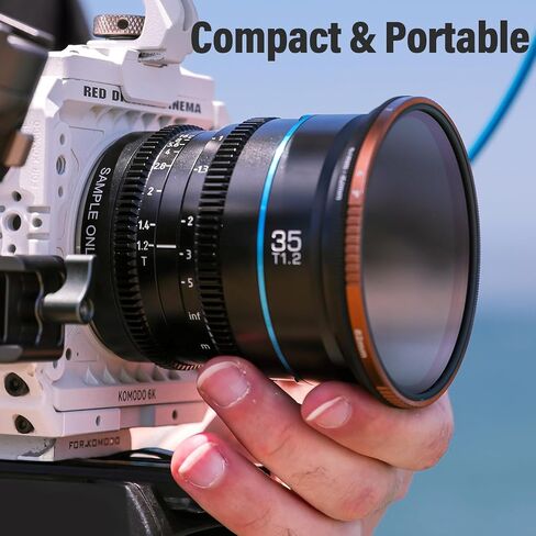 SIRUI Night Walker S35 Manual Focus Cine Lens Set, 16mm, 75mm, T1.2 Large Aperture RF Mount Lens for RED Komodo, R7, R10, C70, R50 (RF Mount, Black) in Kuwait