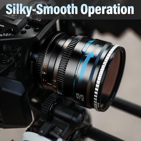 SIRUI Night Walker S35 Manual Focus Cine Lens Set, 16mm, 75mm, T1.2 Large Aperture RF Mount Lens for RED Komodo, R7, R10, C70, R50 (RF Mount, Black) in Kuwait