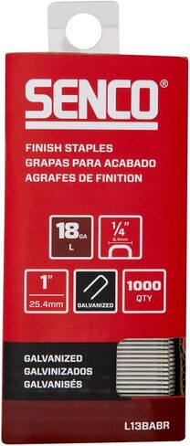 SENCO L11BABR 3/4" 18 Gauge 1/4" Crown Finish Staples, Galvanized Finish 1,000 Count Pack in Saudi Arabia
