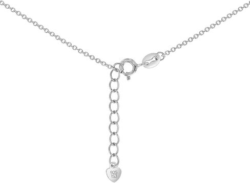 925 Sterling Silver Prong Set Simulated Birthstone Heart Necklace For Young Girls - Beautiful Heart Shaped Jewelry For Girls on Their Special Birthdays in Saudi Arabia