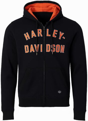 Harley-Davidson Men Iron Bond Zip-Up Hoodie ، Black-99000-23VM in Saudi Arabia