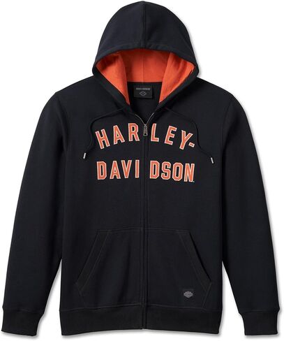 Harley-Davidson Men Iron Bond Zip-Up Hoodie ، Black-99000-23VM in Saudi Arabia