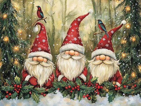 Ginfonr DIY 5D Diamond Art Kits for Adults, Gnome Diamond Painting for Adults, Diamond Art Flowers Full Drill, Diamond Art Kits Embroidery Rhinestone Craft for Home Wall Decor 12 * 16 Inch8179 in Saudi Arabia