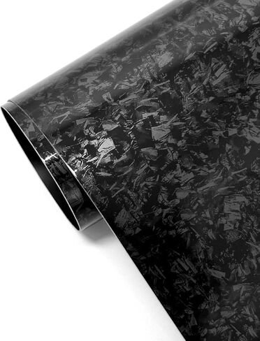 Forged Carbon Fiber Vinyl Wrap for Cars, High Gloss Crushed Stone Car Wrap Vinyl Roll, PVC Self-Adhesive DIY Auto Sticker Decal (Silver, 1ft x 5ft) in Saudi Arabia