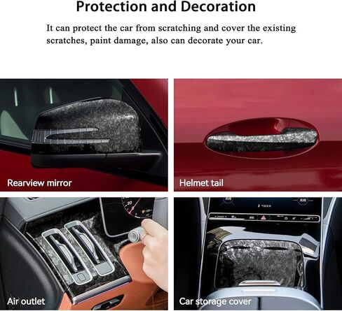 Forged Carbon Fiber Vinyl Wrap for Cars, High Gloss Crushed Stone Car Wrap Vinyl Roll, PVC Self-Adhesive DIY Auto Sticker Decal (Silver, 1ft x 5ft) in Saudi Arabia