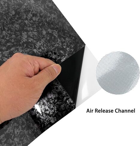 Forged Carbon Fiber Vinyl Wrap for Cars, High Gloss Crushed Stone Car Wrap Vinyl Roll, PVC Self-Adhesive DIY Auto Sticker Decal (Silver, 1ft x 5ft) in Saudi Arabia