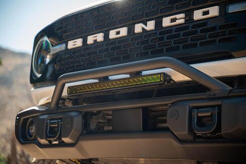 DV8 Offroad Capable Bull Bar for 2021-2025 Ford Bronco | Designed for The Capable Front Bumper | Compatible w/ (1) 13-20" Light Bar or 3" Pod Lights | Adjustable & Removable Light Tabs | Steel in Saudi Arabia