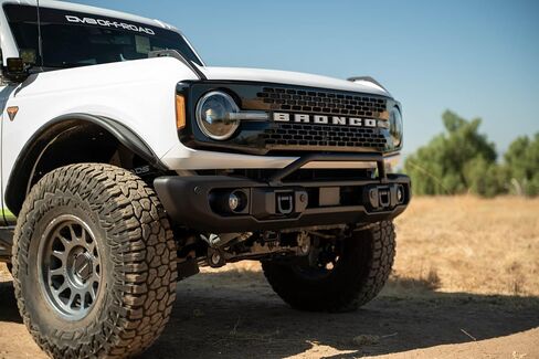 DV8 Offroad Capable Bull Bar for 2021-2025 Ford Bronco | Designed for The Capable Front Bumper | Compatible w/ (1) 13-20" Light Bar or 3" Pod Lights | Adjustable & Removable Light Tabs | Steel in Saudi Arabia