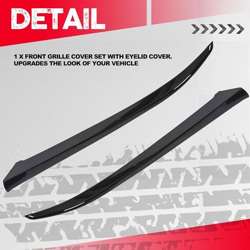 KUAFU 3pcs Front Grille & Eyelid Cover Set Compatible for 2018-2020 Honda Accord 10th Gen Sedan, Glossy Black ABS Upper Grille, Bumper Lip & Trim Molding in Saudi Arabia
