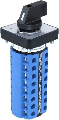 SZW26/LW26-20 3 Position 8 Phase 32 Terminals 20A Silver Contact Universal Rotary Changeover Switch 64X64 48X48 mm Panel(1 0 2 Panel 48X48mm) in Saudi Arabia