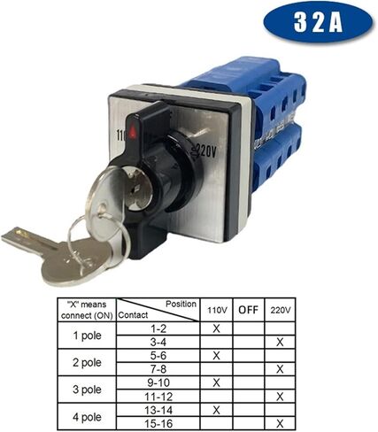 LW26-32F مع مفتاح ثلاثة موضع القفل النقل العالمي 32A 690V تبديل الطاقة المزدوج محرك العكس in Kuwait