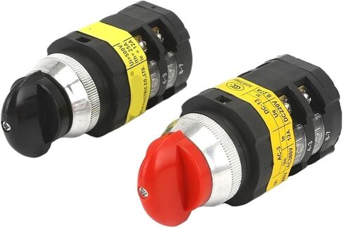 1PCS SZW25-30D/2 25A لوحة مقبض أسود أحمر ثلاثة موضع اثنين من مفتاح CAM ROTARY CATAIN in Saudi Arabia