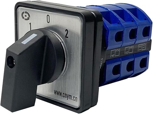 25A Changeover Rotary Cam Switch Three Postions 690V 3 Poles 12 Terminals Manual YMW26-25/3(01) in Saudi Arabia