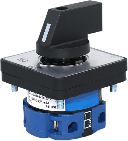 SZW26/LW26-20 20A 660V Off-ON One Pole Two Position 64X64 48X48 mm Panel Rotary Universal Changeover Cam Switch(C02.1 Off ON 64X64mm) in Saudi Arabia