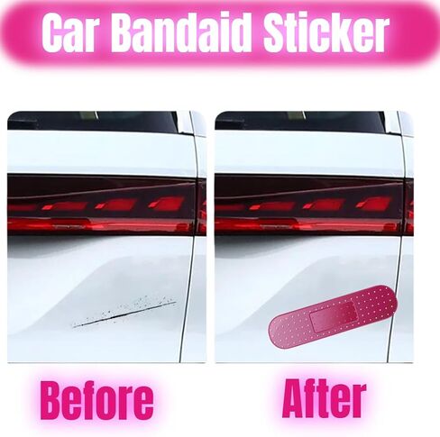 14 PCS Car Bandaid Sticker ، ملصقات مصد وردية للسيارات ، 8.7 بوصة ملصق مصد كبير مضحك ، شارات عملاقة للسيارات لغطاء Cover Dent Cratch ، 7 طراز وردي شارات كبير السيارة in Saudi Arabia