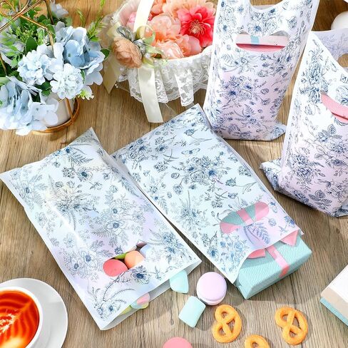 Saypacck 100 Pcs Pink Bow Bags Pink Party Favor Bags Bow Themed Gifts Pink Bow Plastic Gift Bag Coquette Party Favor Pink Themed Party Decoration for Wedding Bridal Baby Shower Birthday Party Supplies in Kuwait