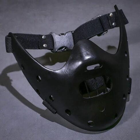 Hannibal Lecter Mask صمت فيلم The Lambs Horror Movie Demon Mask Killer Mostume Prop for Halloween in Kuwait