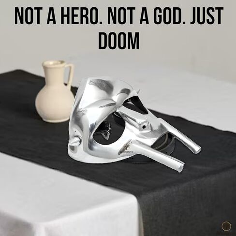 MF Doom Mask Silver Medieval Roman Gladiator Face Mask | 18 جرام قناع الفولا in Saudi Arabia