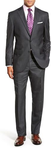 GN Luciano Men's Two Button 2 Piece Modern Fit Suit Ticket Pocket Jacket in Saudi Arabia