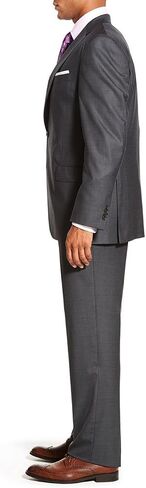 GN Luciano Men's Two Button 2 Piece Modern Fit Suit Ticket Pocket Jacket in Saudi Arabia