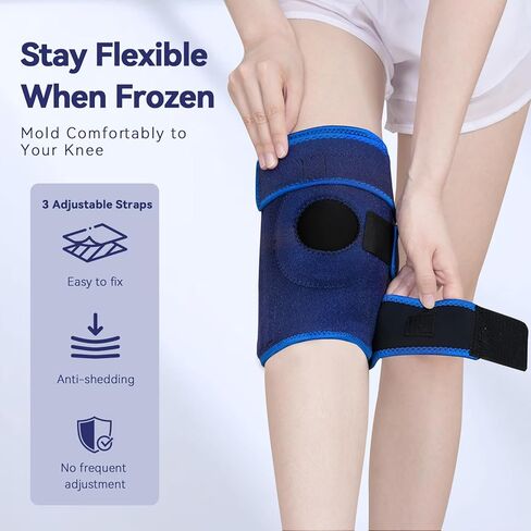 غلاف حزمة الجليد Kingpavonini 3-in-1 بعد الجراحة البديلة ، وحزم ثلج هلام قابلة لإعادة الاستخدام للإصابات ، والعلاج البارد/الساخن ، ولفائف الجليد لتخفيف آلام الركبة ، والتورم ، والتهاب المفاصل ، ودموع الغضروف المفصلي ، و ACL in Kuwait