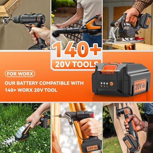2 Pcaks 18V 3.0Ah Lithium Batteries Replace for Worx 18V Battery WA3512, Compatible with Worx WA3525 WA3523 WA3578 WA3520 WA3575 WA3522 WA3544 WA3671 and 18V/20V Power Tools (20V Max) in Kuwait