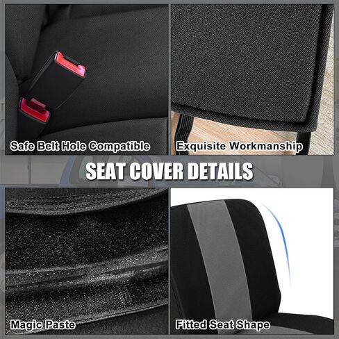 SAPUBK Custom-fit Front Seat Covers Replacement for John Deere XUV 835/865, Driver and Passenger Knitted Fabric Composite Soft Foam Lining Airmesh Breathable Seat Cover in Saudi Arabia