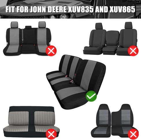 SAPUBK Custom-fit Front Seat Covers Replacement for John Deere XUV 835/865, Driver and Passenger Knitted Fabric Composite Soft Foam Lining Airmesh Breathable Seat Cover in Saudi Arabia