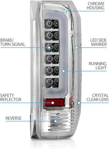 Amerilite for 1989-1996 Ford F150 Bronco F250 F350 Truck 3D C-Type Tube Bar Clear Replacement Light Light-Prastender and Driver Side in Saudi Arabia