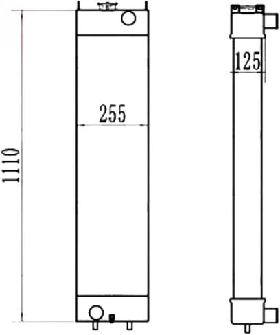 رادياتير خزان المياه 203-03-12221 2030312221 يناسب Komatsu PC130-8 حفارة استبدال الأجزاء in Saudi Arabia