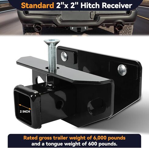 Kuafu Class 3 Trowing Trailer Hitch متوافق مع 2003-2023 Dodge RAM 1500 2500 3500 Classic الخلفي المتلقي القطر السحب كومبو مع مجموعة الغلاف - 2 بوصة in Saudi Arabia