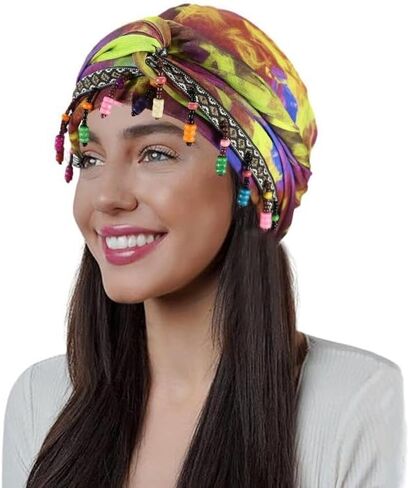DouuYuhet Cotton Chemo Turban Headwear Soft Cancer Headwear Elastic Chemo Hats for Women with Hair Loss in Kuwait