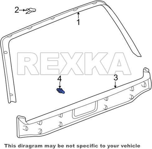 REXKA 25PCS مقاطع الباب الأمامية والخلفية لوحة التجنيب مقاطع التوافق مع تويوتا لكزس 67771-12050 GM 30006620 in Saudi Arabia